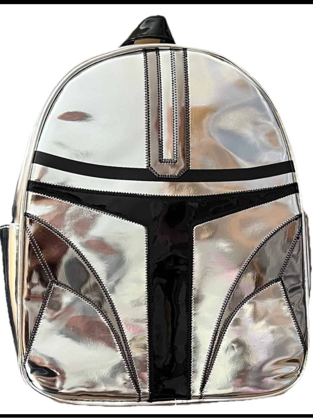 Loungefly Star Wars The Mandalorian Metallic Helmet Mini Backpack NWOT